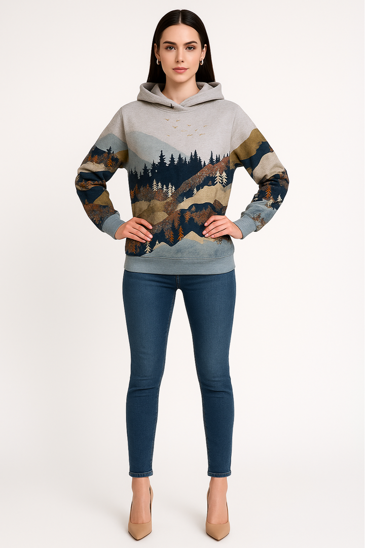 Women's Mountain Landscape Hoodie