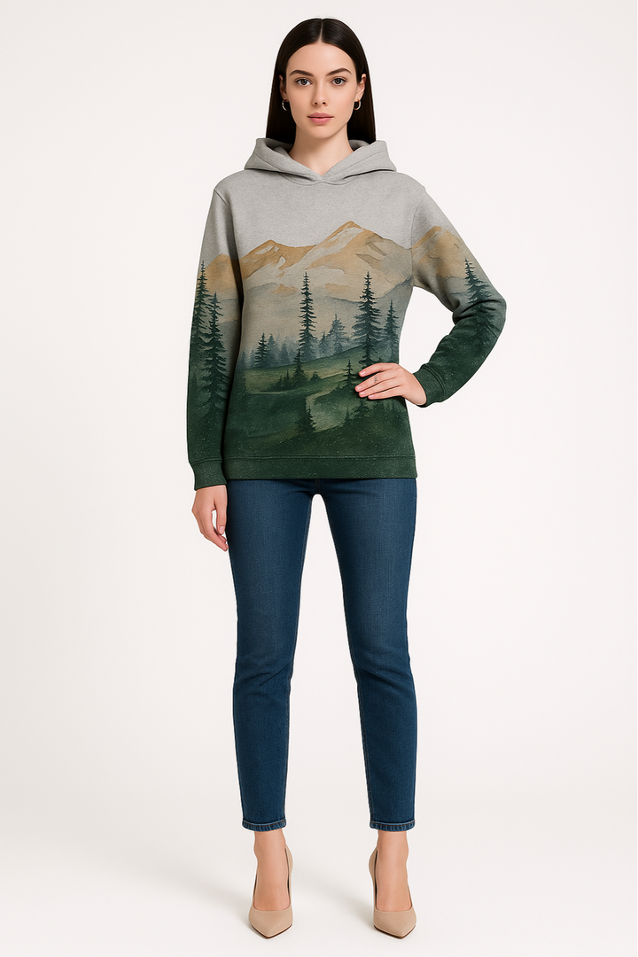 Women's Mountain Landscape Hoodie