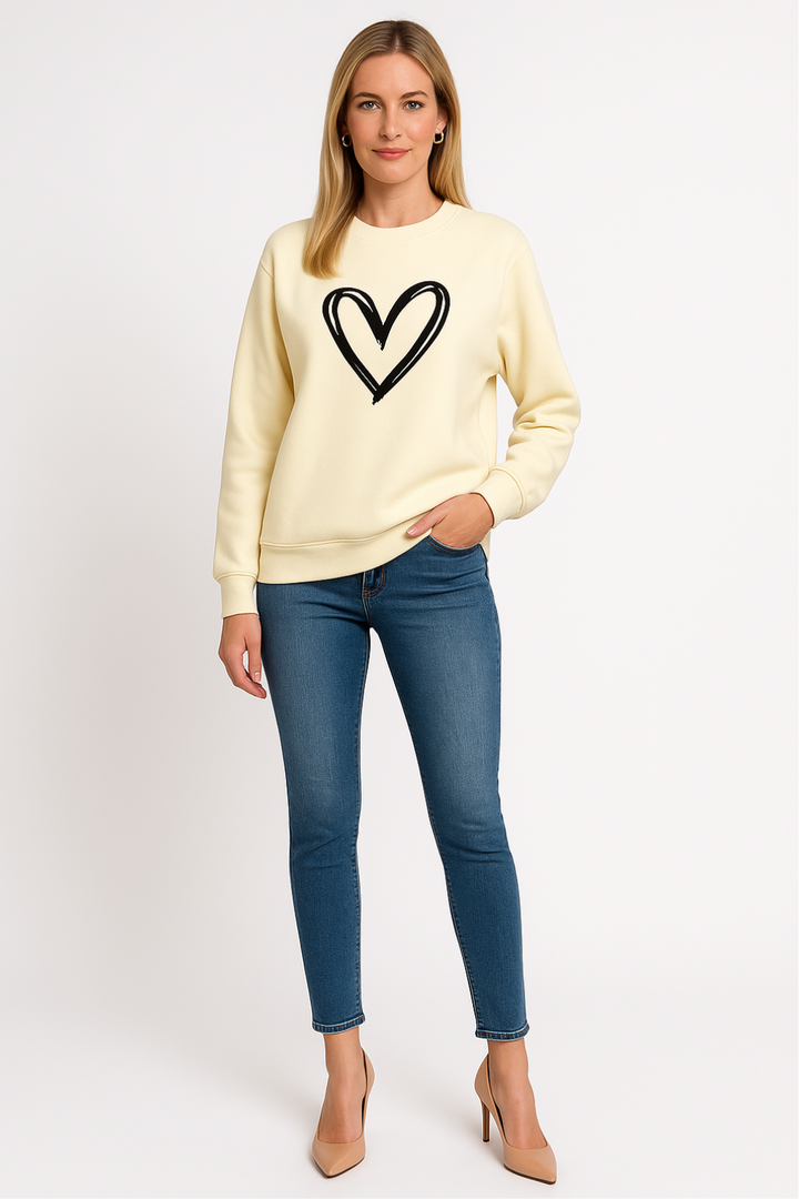 Women’s Heart-Accent Sweatshirt