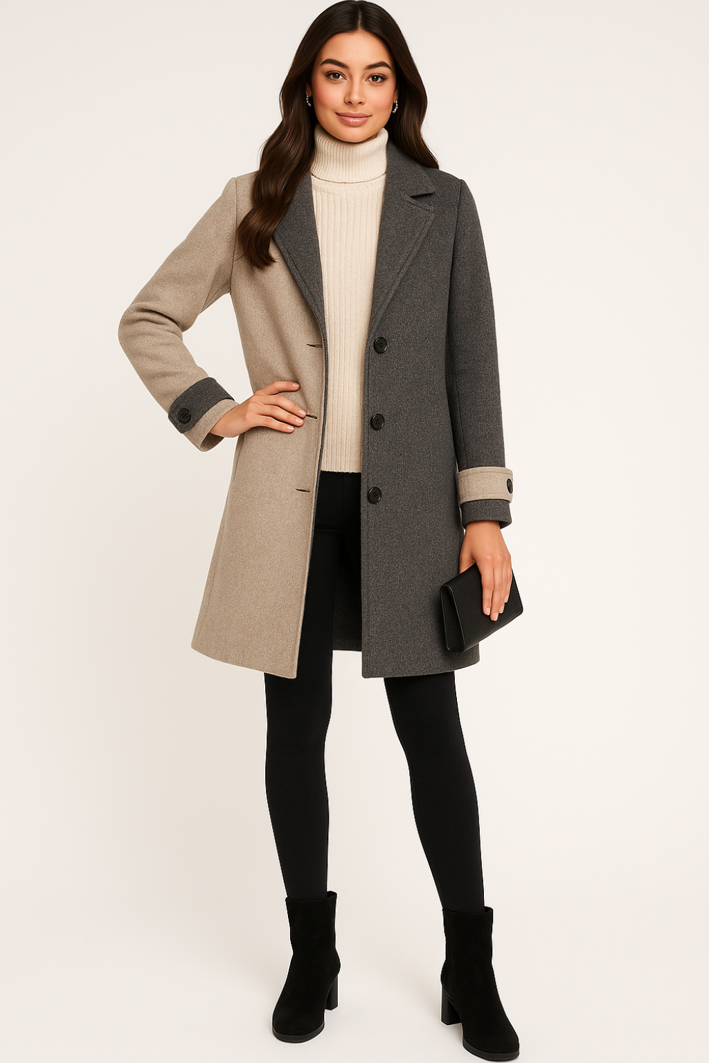 Women’s Long Knitted Trench Coat