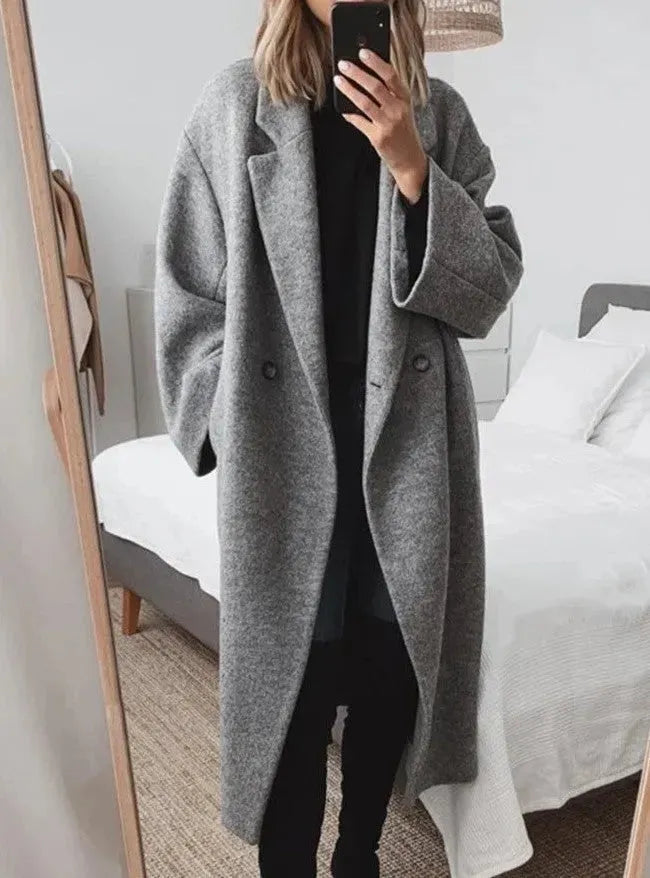 Eva | Women’s Relaxed Fit Long Minimalist Coat