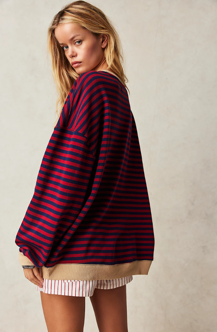 Cozy Striped Oversized Sweater