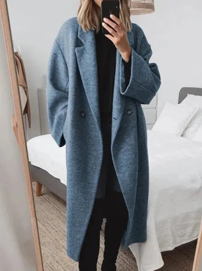 Eva | Women’s Relaxed Fit Long Minimalist Coat