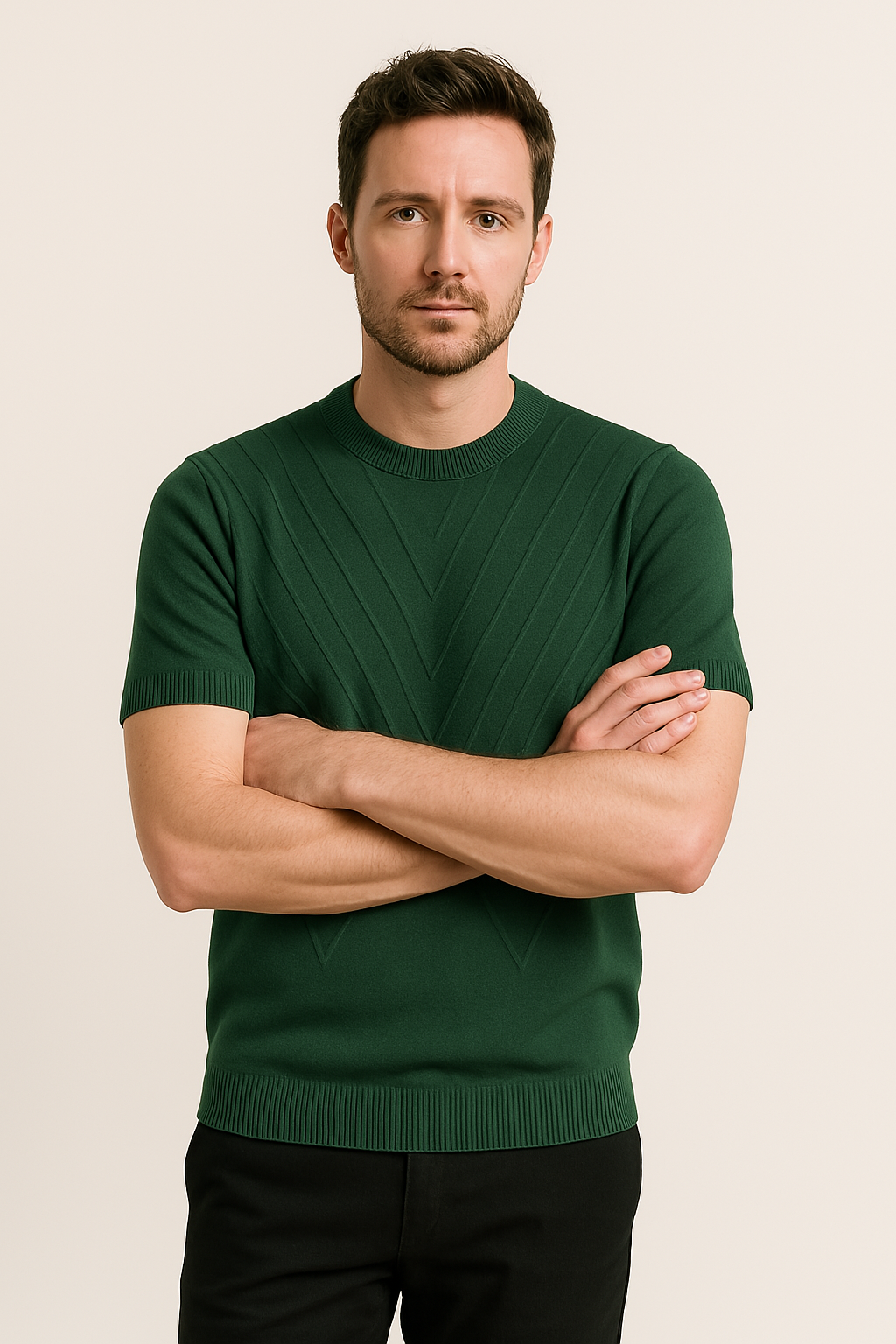 Men's Textured Knit T-Shirt