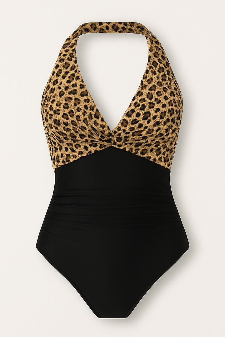 Women’s Halter Wrap One-Piece Swimsuit