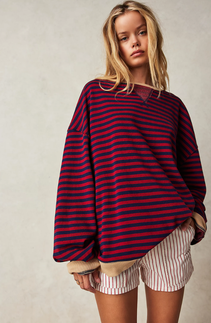 Cozy Striped Oversized Sweater