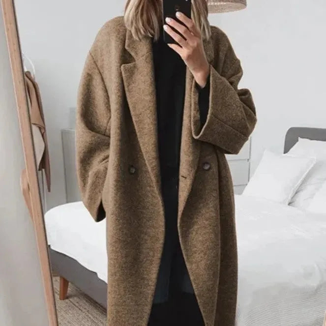 Eva | Women’s Relaxed Fit Long Minimalist Coat