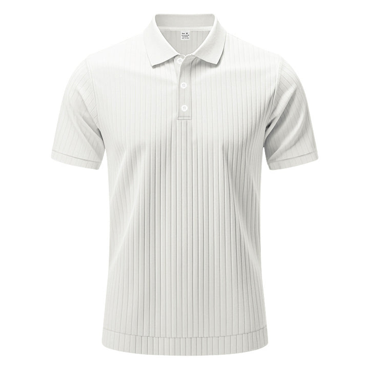 Men’s Casual Ribbed Polo Shirt