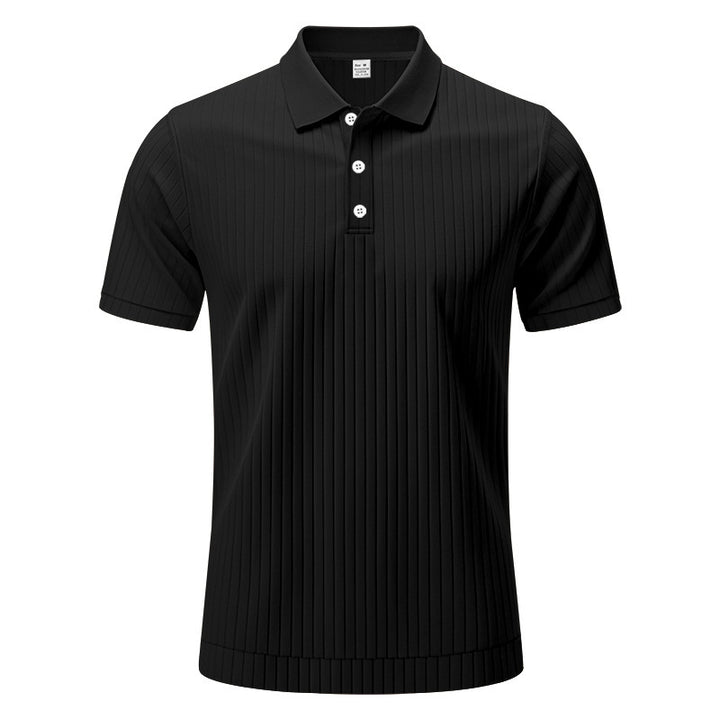 Men’s Casual Ribbed Polo Shirt