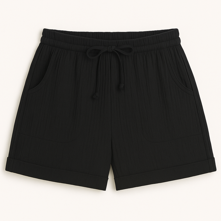 Women’s Crinkled Drawstring Lounge Shorts