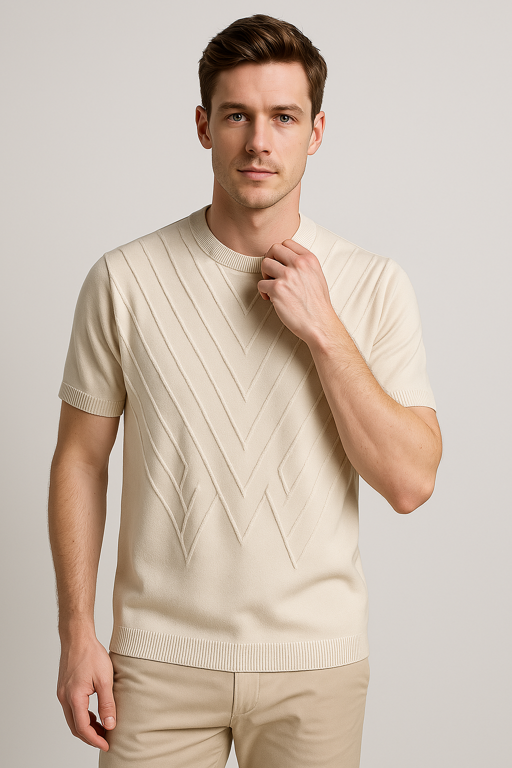 Men's Textured Knit T-Shirt