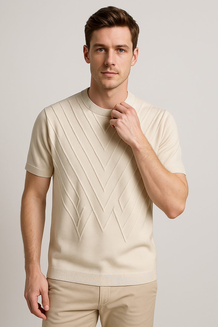 Men's Textured Knit T-Shirt