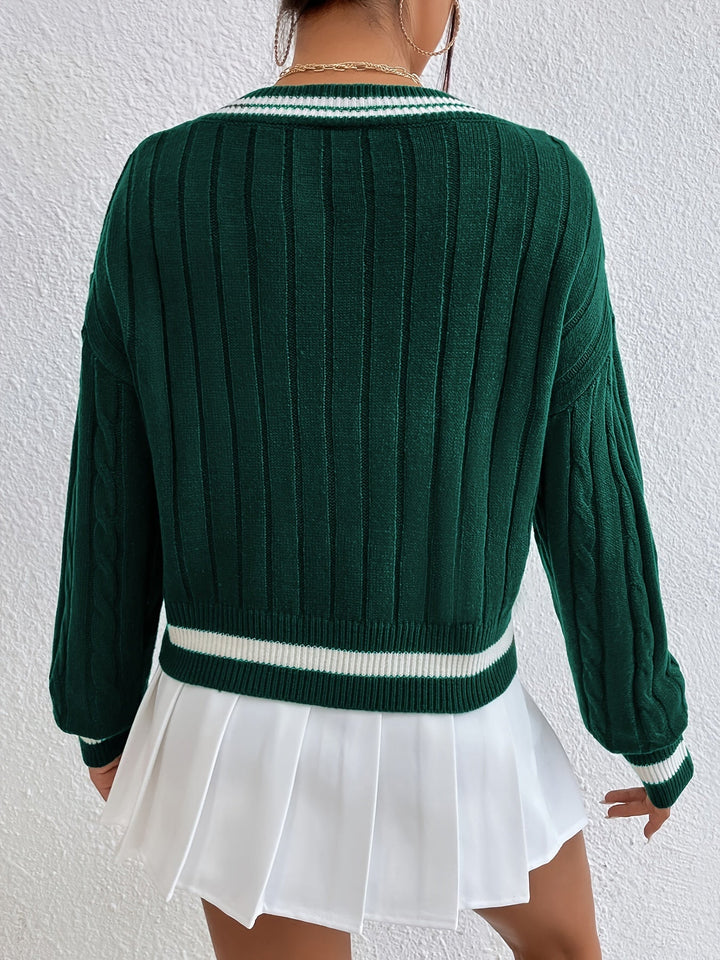 V-Neck Long Sleeve Sweater