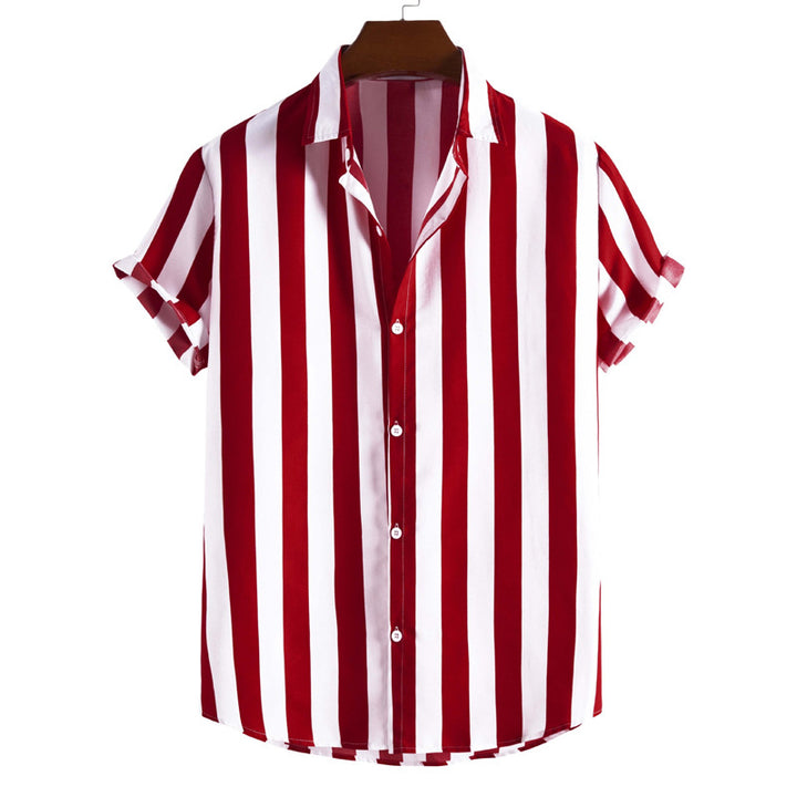 Men’s Vertical Stripe Short Sleeve Shirt