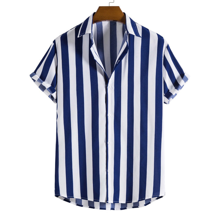 Men’s Vertical Stripe Short Sleeve Shirt