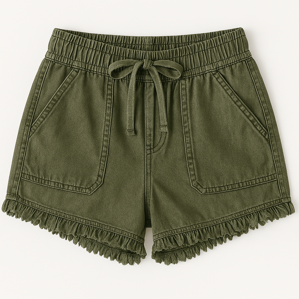 Women's Tassel Hem Drawstring Shorts