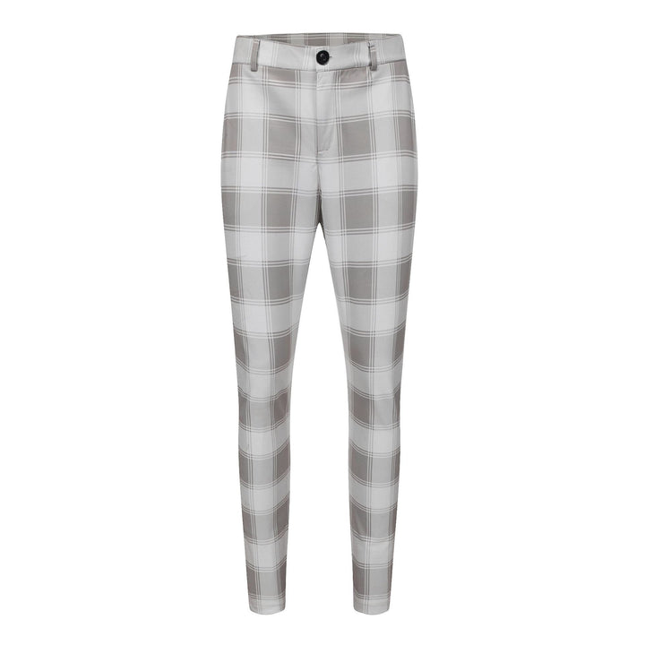 Men’s Plaid Slim-Fit Pants