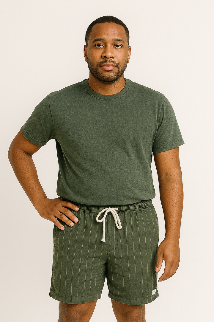 Men’s Pinstripe Drawstring Shorts