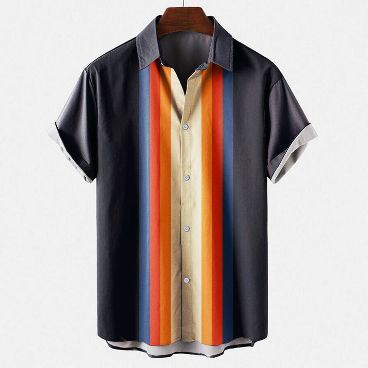 Men’s Short Sleeve Casual Button-Up Shirt