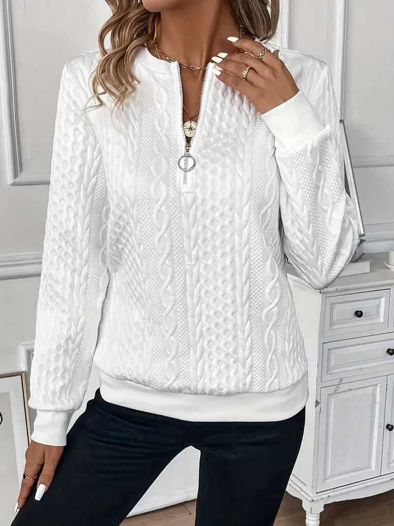 Cozy Zippered Sweater with Stylish Design