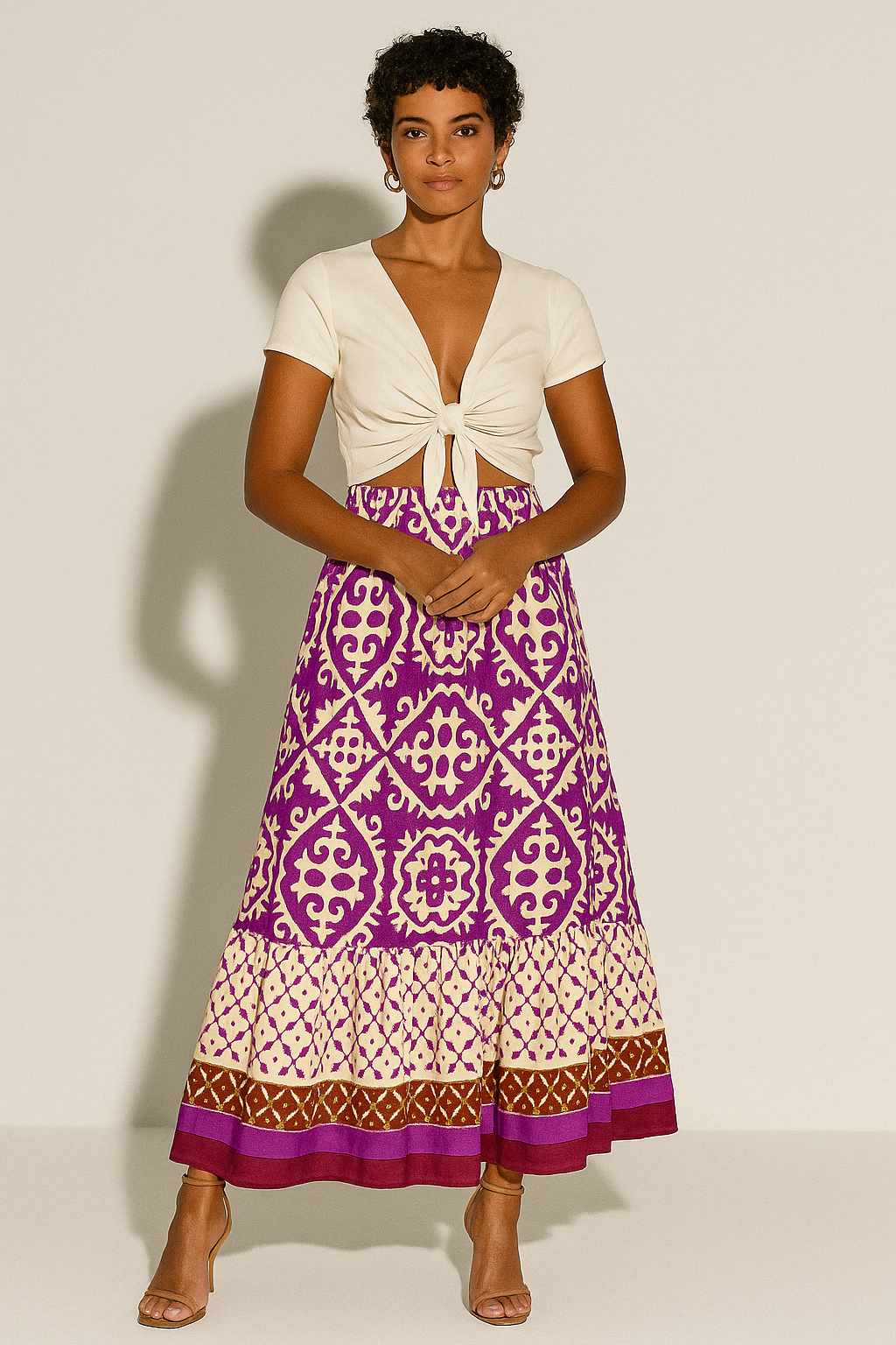 Women’s Boho Print Maxi Skirt