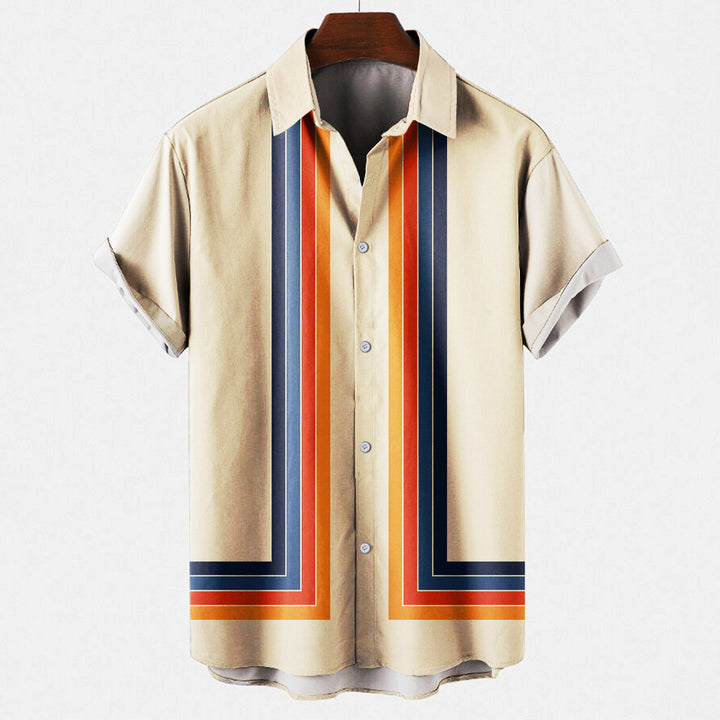 Men’s Short Sleeve Casual Button-Up Shirt