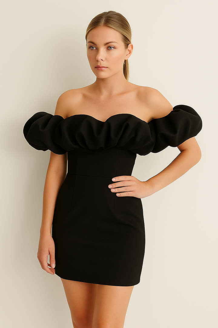 Women's Off-Shoulder Ruffle Mini Dress