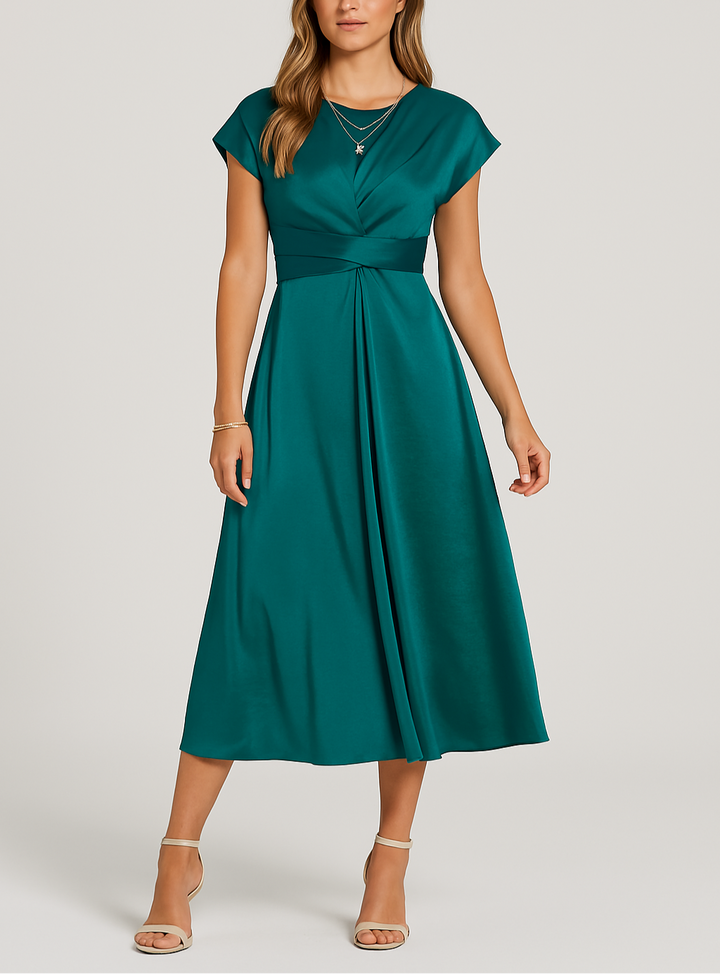 Women's Twist-Front Midi Dress