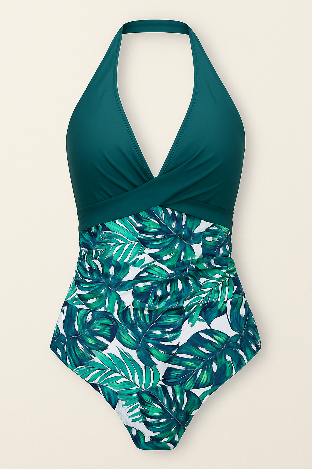 Women’s Halter Wrap One-Piece Swimsuit