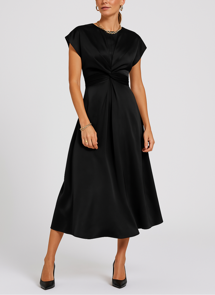 Women's Twist-Front Midi Dress