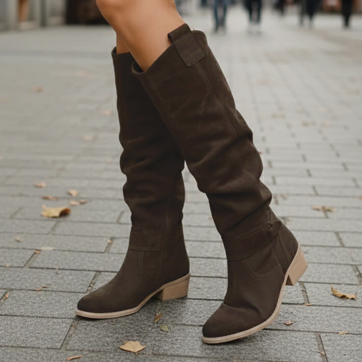 Stylish Suede Knee High Boots
