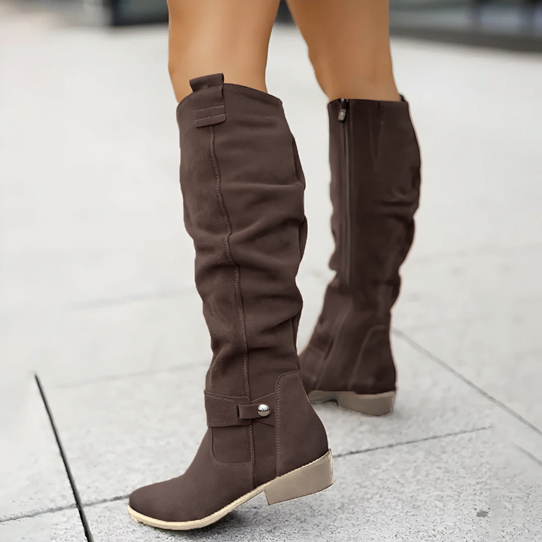 Stylish Suede Knee High Boots