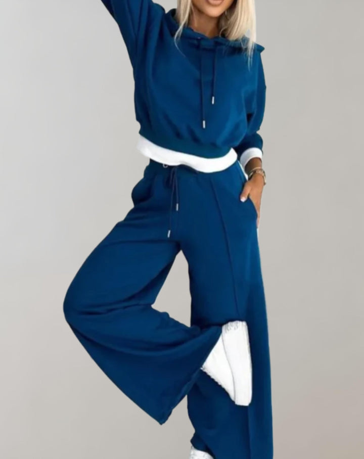 Bethany | Women's Two Piece Wide Leg Tracksuit Set