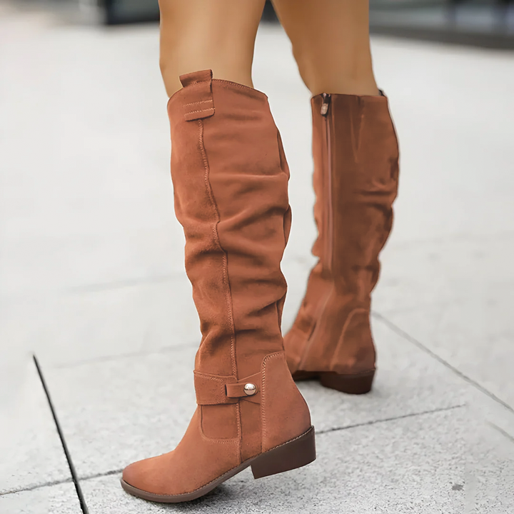 Stylish Suede Knee High Boots