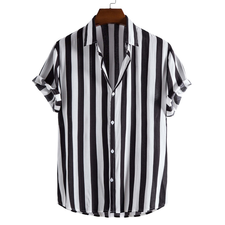 Men’s Vertical Stripe Short Sleeve Shirt