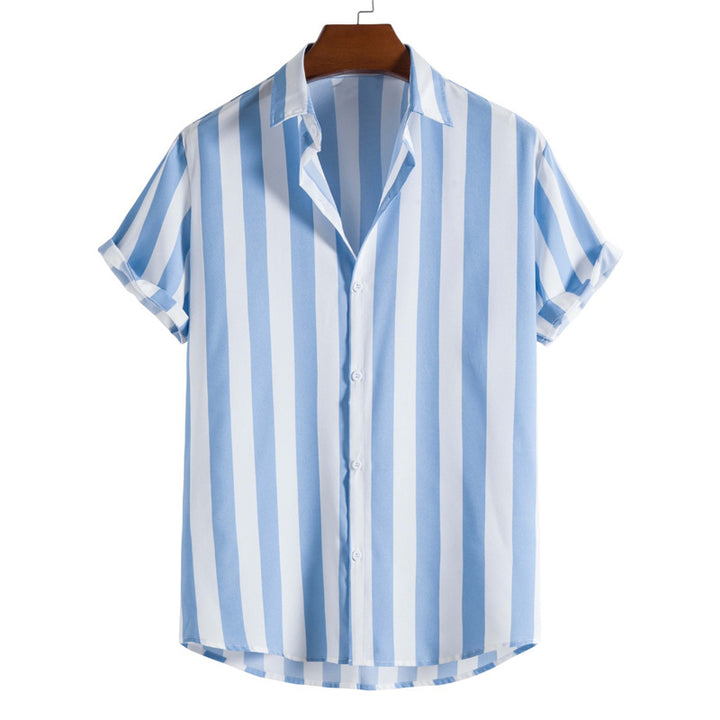 Men’s Vertical Stripe Short Sleeve Shirt