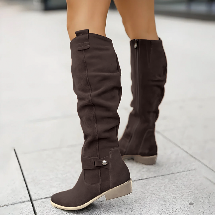 Stylish Suede Knee High Boots