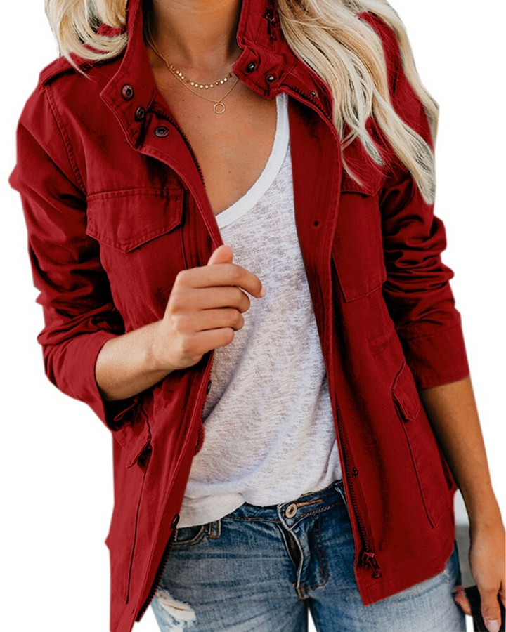 Stylish Intermediate Autumn Jacket with Functional Pockets