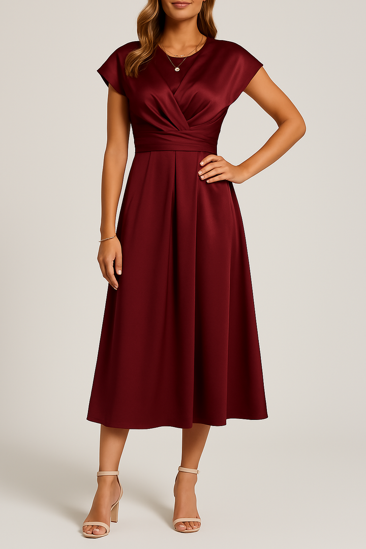 Women's Twist-Front Midi Dress