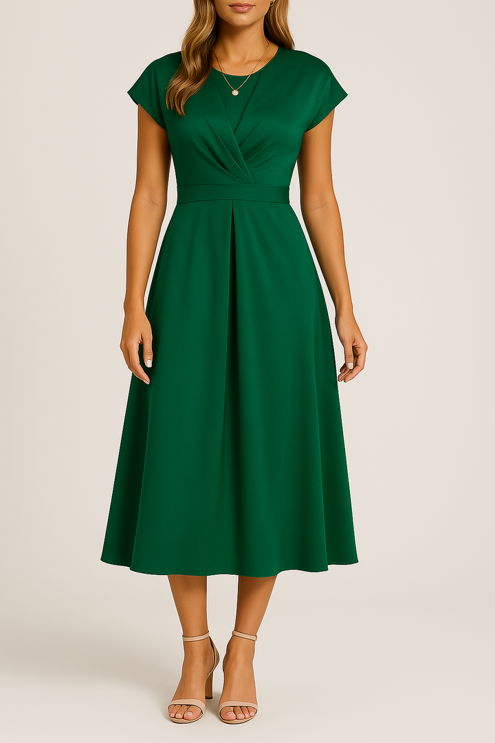 Women's Twist-Front Midi Dress
