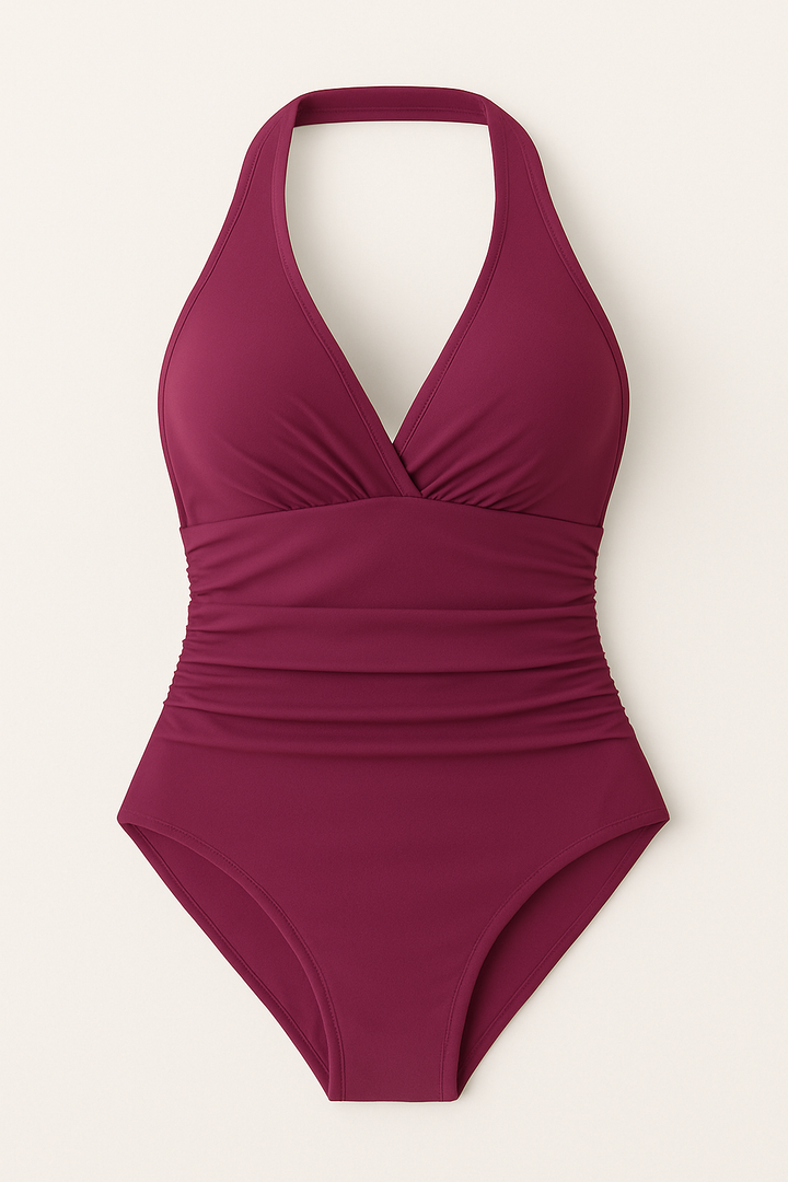 Women’s Halter Wrap One-Piece Swimsuit