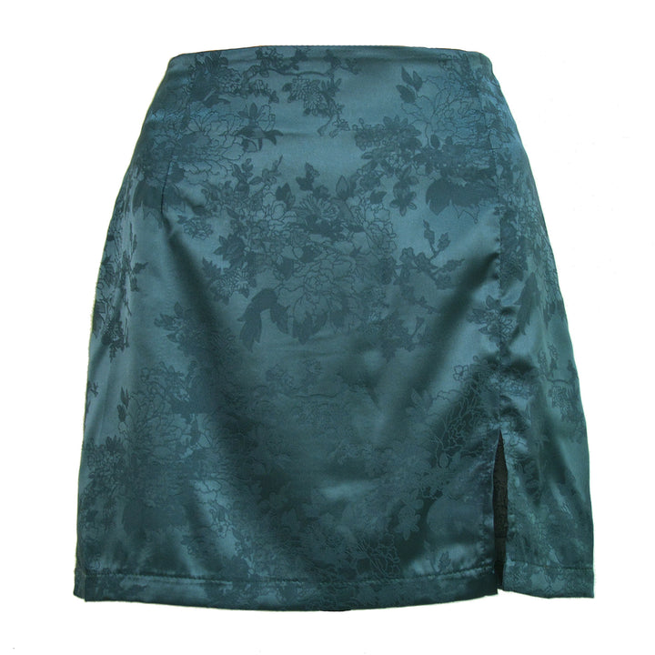 Women’s Satin Floral Mini Skirt