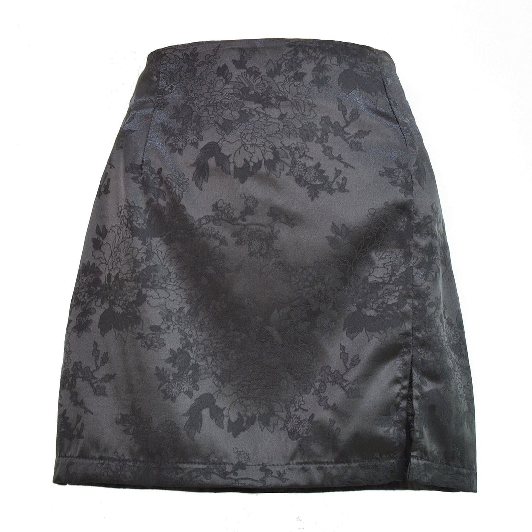 Women’s Satin Floral Mini Skirt