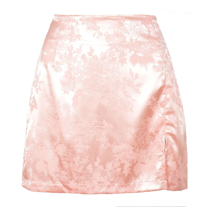 Women’s Satin Floral Mini Skirt