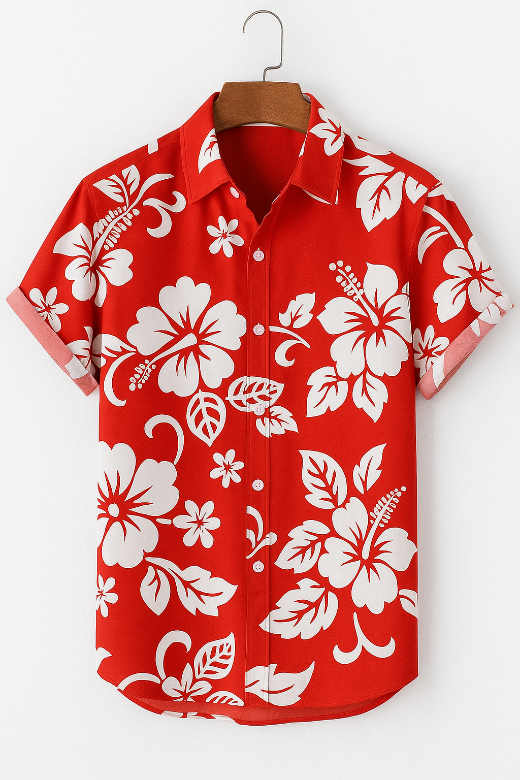 Men’s Tropical Hawaiian Button-Up Shirt