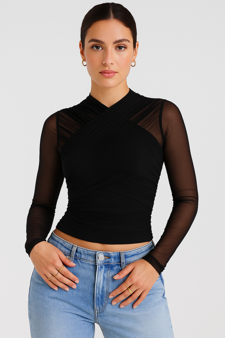 Women’s Elegant Wrap Blouse