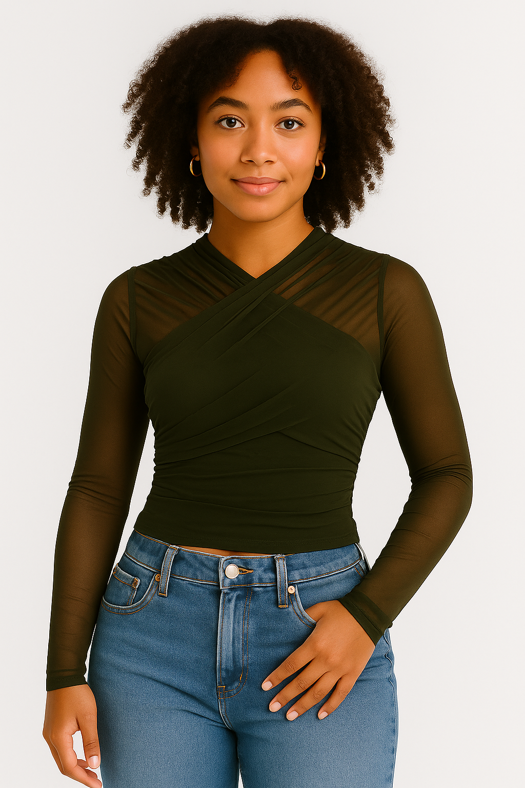 Women’s Elegant Wrap Blouse
