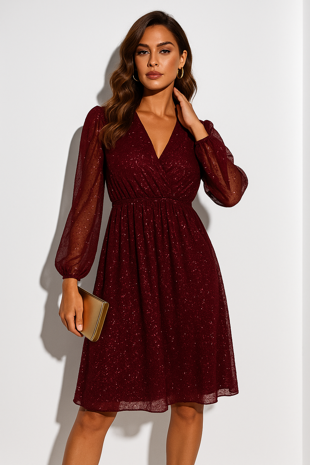 Women’s Elegant Glitter Mini Dress