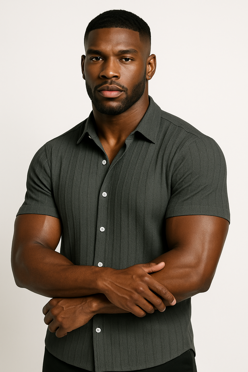 Men's Classic Short Sleeve Button-Up Shirt