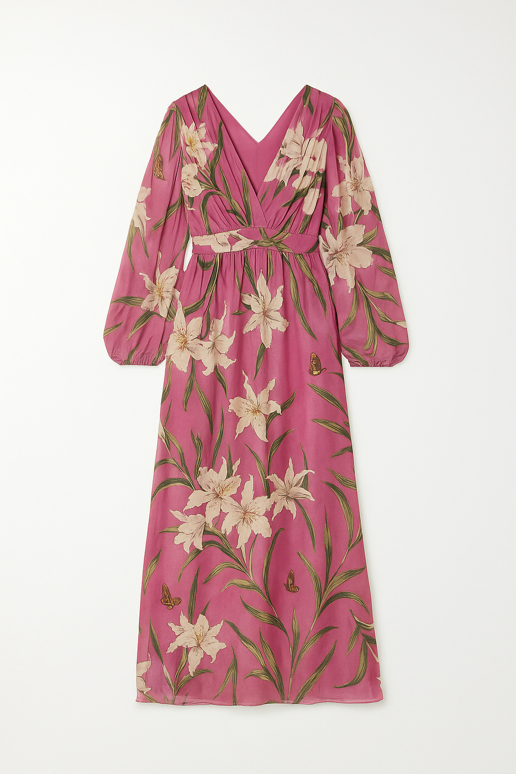 Women’s Long Floral Chiffon Maxi Dress